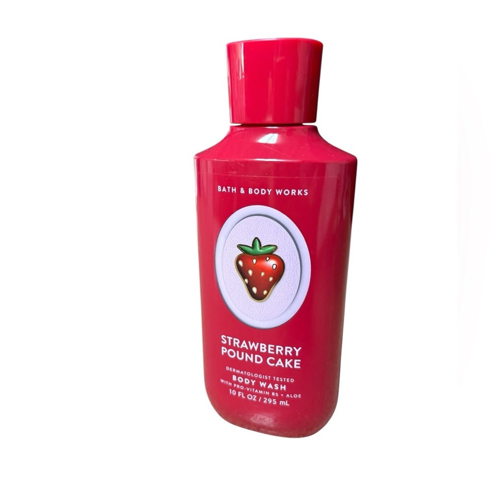 Bath and Body Works STRAWBERRY POUND CAKE Body Wash 10oz New